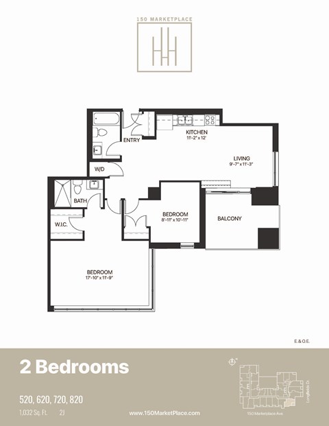 a floor plan of two bedrooms with a bathroom and a closet